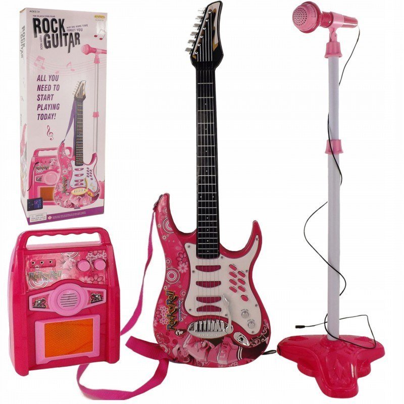 Gitara elektryczna dla dzieci z mikrofonem, 8010R, LUXMA - LUXMA