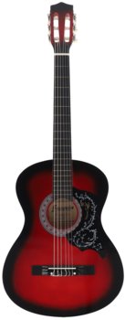 Gitara klasyczna 3/4 7/8 Vintage Czerwona od 12 lat dla dzieci i dorosłych - Inny producent