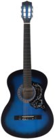 Gitara klasyczna 3/4 7/8 Vintage Niebieska od 12 lat dla dzieci i dorosłych