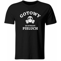 GiTees, Koszulka Gotowy do Wymiany Pieluch. Prezent na Dzień Ojca, rozmiar XL