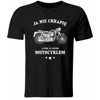 GiTees, Koszulka Ja Nie Chrapię, Ja Śnię Że Jestem Motocyklem. Prezent Dla Motocyklisty, czarna, rozmiar S - GiTees