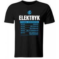 GiTees, Koszulka męska, Elektryk Stawka Godzinowa. Prezent Dla Elektryka, rozmiar Xl GiTees