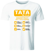 GiTees, Koszulka na prezent dla Taty, prezent na Dzień Ojca, biała, rozmiar M