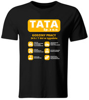 GiTees, Koszulka na prezent dla Taty, prezent na Dzień Ojca, czarna, rozmiar XL