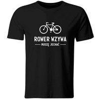 GiTees, Koszulka Rower Wzywa, Muszę Jechać! T-Shirt na Prezent dla Rowerzysty, rozmiar L