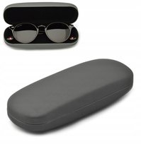 Gładkie ETUI NA OKULARY Futerał Pokrowiec TWARDE OCHRONNE grafitowe