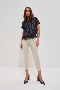 Gładkie spodnie 7/8-XS - Moodo