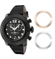 GLAM ROCK 0.96.2569 UNISEX Quartz Watch with Black Dial Analogue Display and Leather Strap brak informacji