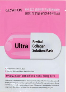 Glamfox Ultra Revital Collagen Solution Mask Rewitalizująca Kolagenowa Maska W Płachcie Do Skóry Przesuszonej i Dojrzałej 25g. - Glamfox