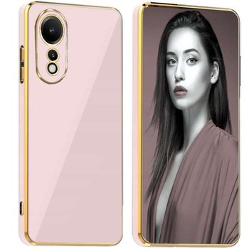 GLAMOUR ELECTRO pancerne etui pokrowiec + ochrona aparatu Oppo A78 4G pudrowy - Bestphone