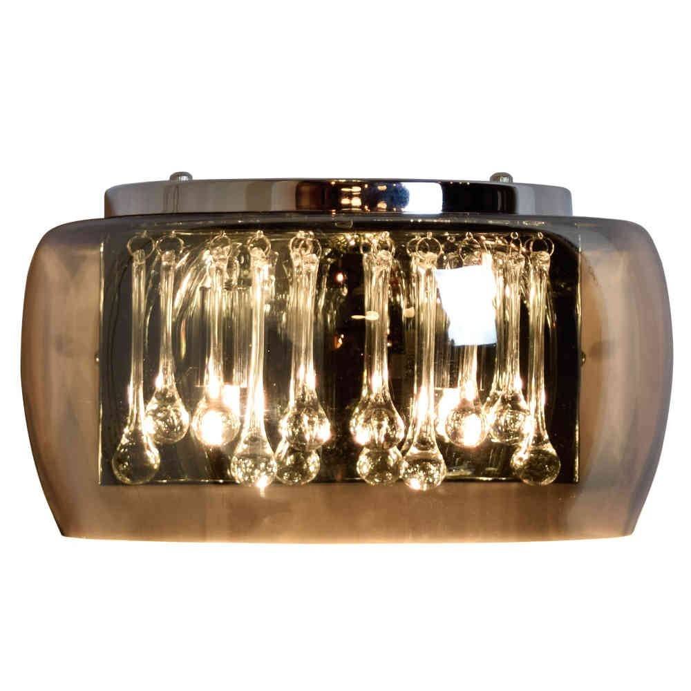 Zdjęcia - Żyrandol / lampa Polux Glamour LAMPA ścienna ROMEO 317421  kinkiet szklany z kryształkami do 