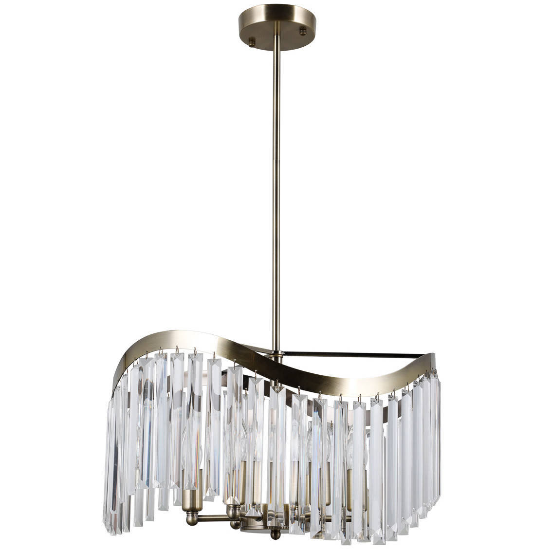 Glamour LAMPA wisząca SABRIGA PND-44544-6 Italux kryształowa OPRAWA ...