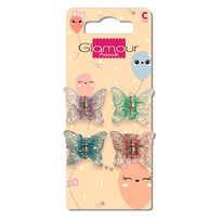 Glamour Mademoiselle spinki do włosów żabki 4szt Glamour