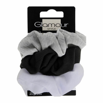 Glamour Zawijka scrunchie gumka do włosów Mix 3szt - Glamour