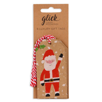 Glick, Bileciki do prezentów, Mult Tag Santa & Co, 6 szt. - Glick