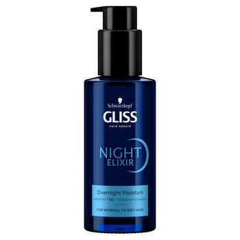 Gliss Night Elixir Moisture, Nawilżająca Kuracja Na Noc Bez Spłukiwania Do Włosów Normalnych I Suchych, 100ml - Gliss