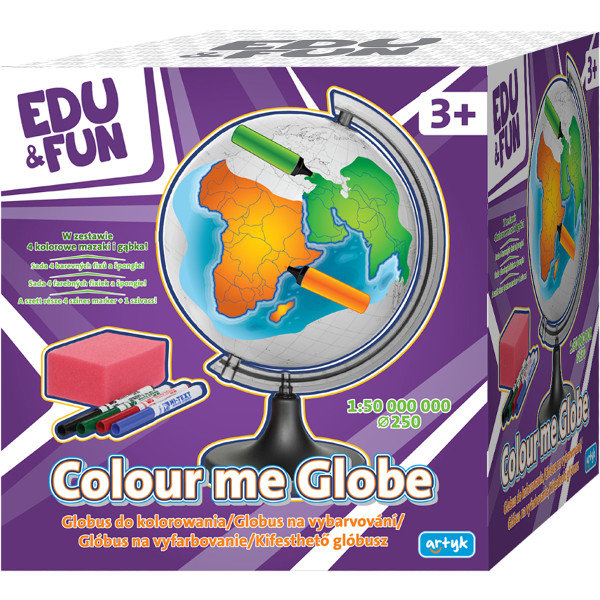 Globus konturowy do malowania