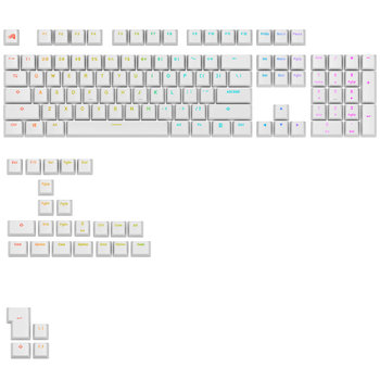 Glorious GPBT Backlit Keycaps, ANSI Layout (US), PBT, Dye-Sub White - Glorious PC Gaming Race