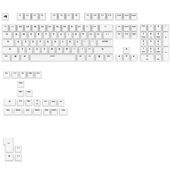 Glorious GPBT Basics Keycaps, ANSI Layout (US), PBT, Dye-Sub, Classic White - Glorious PC Gaming Race