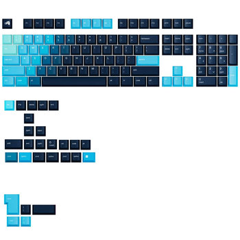 Glorious GPBT Gradient Keycaps, ANSI Layout (US), PBT, Dye-Sub, Celestial Ice - Glorious PC Gaming Race