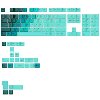 Glorious GPBT Gradient Keycaps, ANSI Layout (US), PBT, Dye-Sub, Rainforest - Glorious PC Gaming Race