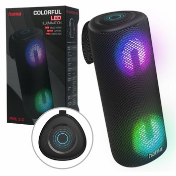 Głośnik Bezprzewodowy Bluetooth Hama Pipe 3.0 przenośny mobilny boomox LED - Hama Polska