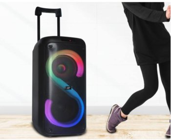 Głośnik Bluetooth Ltc Rgb 2X8`` 400W, 2 Mikrofony I Pilot Usb/Sd/Aux/Fm 7200Mah - LTC