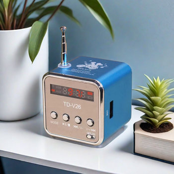 Głośnik Bluetooth Radio FM Przenośne radio cyfrowe z wyświetlaczem LCD Obsługa SD/TF Odtwarzacz MP3 Głośnik stereo Zawiera baterię - No name