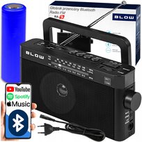 GŁOŚNIK BLUETOOTH RETRO RADIO PRZENOŚNE KUCHENNE AKUMULATOR USB AUX SD Blow