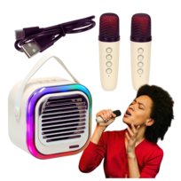 Głośnik Przenośny Bezprzewodowy Bluetooth Karaoke + 2 Mikrofony Usb Mini