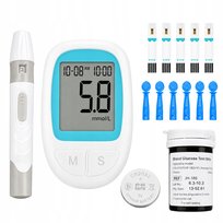 GLUKOMETR DO POMIARU CUKRU WE KRWI 50 PASKÓW 50 LANCETÓW NAKŁUWACZ VERK GROUP