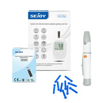 Glukometr do pomiaru stężenia glukozy we krwi SEJOY + 50 pasków i 50 lancet