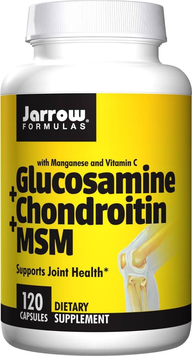 Фото - Вітаміни й мінерали Jarrow Formulas Suplement diety, Glukozamina, Chondroityna i MSM  (120 kaps.)