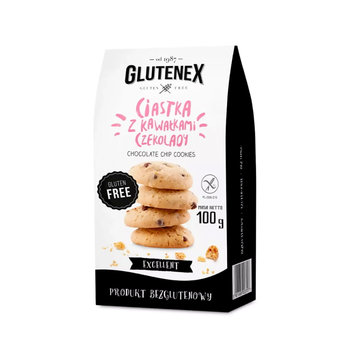 Glutenex, ciastka z kawałkami czekolady, 100g - GLUTENEX