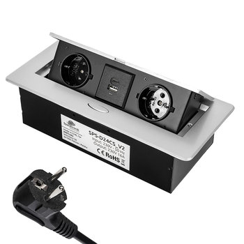Gniazdo Blatowe Otwierane Spacetronik Sps-D24Cs V2 Elegancki i Nowoczesny design ładowarka do smartfona - Spacetronik