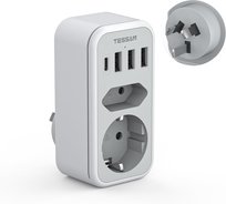 Gniazdo Elektryczne Rozgałęźnik 6w1 USB C 3 USB A 2500W Tessan Inna marka
