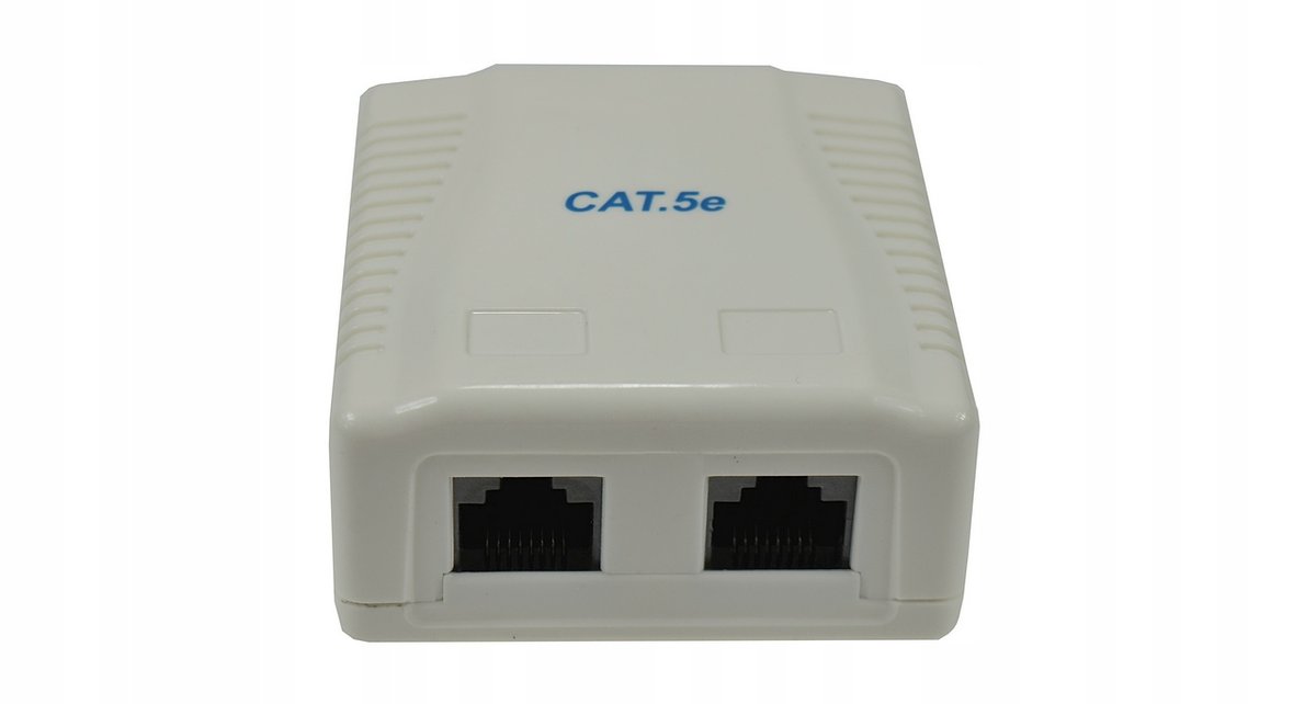 Gniazdo natynkowe kat.5e podwójne 2xRJ-45 DIGITUS