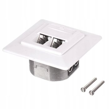 Gniazdo podtynkowe kompletne 2xRJ45 8p8c FTP Cat6 Netrack - Netrack
