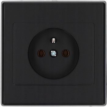 Gniazdo pojedyncze z uziemieniem JOWISZ czarny mat - TIMEX-ELEKTRO