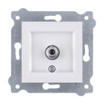 Gniazdo sat z filtracją Exen złącze typu F  Biały