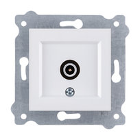 Gniazdo TV końcowe z filtracją  Exen Biały