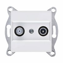 Gniazdo TV-SAT końcowe Exen Biały