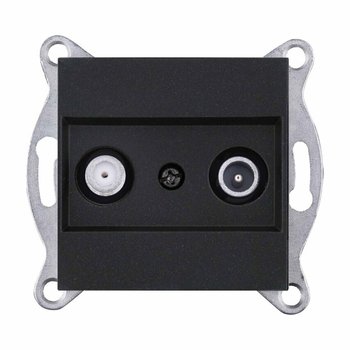 Gniazdo TV-SAT końcowe Exen Czarny Metalik - EXEN