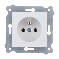 Gniazdo z uziemieniem Exen Biały