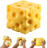 GNIOTEK ANTYSTRESOWY SER 10CM DUŻY KOSTKA ŻÓŁTY SQUISHY MOCHI DO
