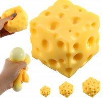 GNIOTEK ANTYSTRESOWY SER 10CM DUŻY KOSTKA ŻÓŁTY SQUISHY MOCHI