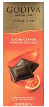 Godiva- Signature blood orange dark chocolate Ciemna tabliczka czekolady o smaku pomarańczy 90g - Inna marka