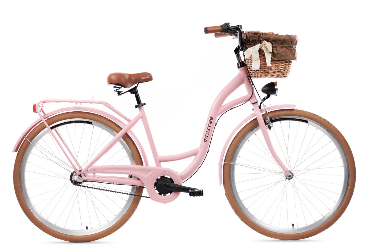 Goetze, rower miejski, Style 28 3b, różowobrązowy, damski Goetze