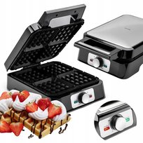 Gofrownica 2200W Xxl Na 4 Duże Gofry Regulacja Temperatury Mocna Huslog Huslog