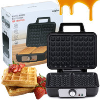 GOFROWNICA ALPINA 1000W GOFRY BELGIJSKIE NIEPRZYWIERAJĄCA 2 SZT CZARNA